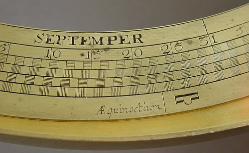 Ausschnitt des Datumsrings für den Monat September mit 31 Tagen(!)